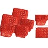 Pirosszőnyeg-4 - Piros gumiszőnyeg szett 4db-os