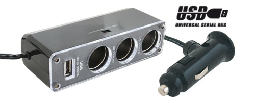 USB3 - 12V autós elosztó USB csatlakozóval