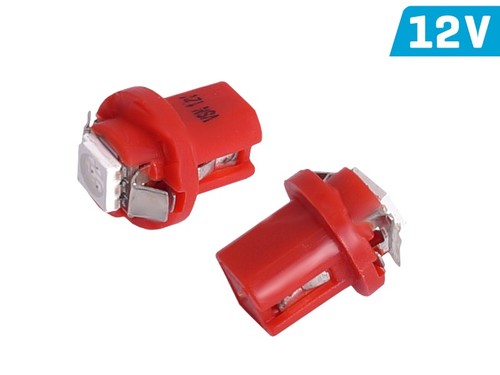 Műszerfal led P B8 5D - Műszerfalled bajonettes foglalattal piros SMD